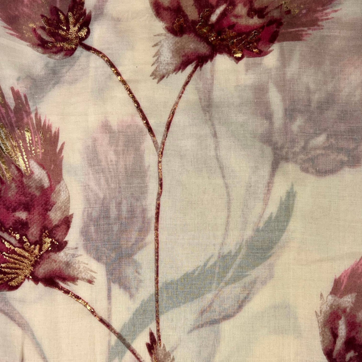 Pink Thistle metallic flower