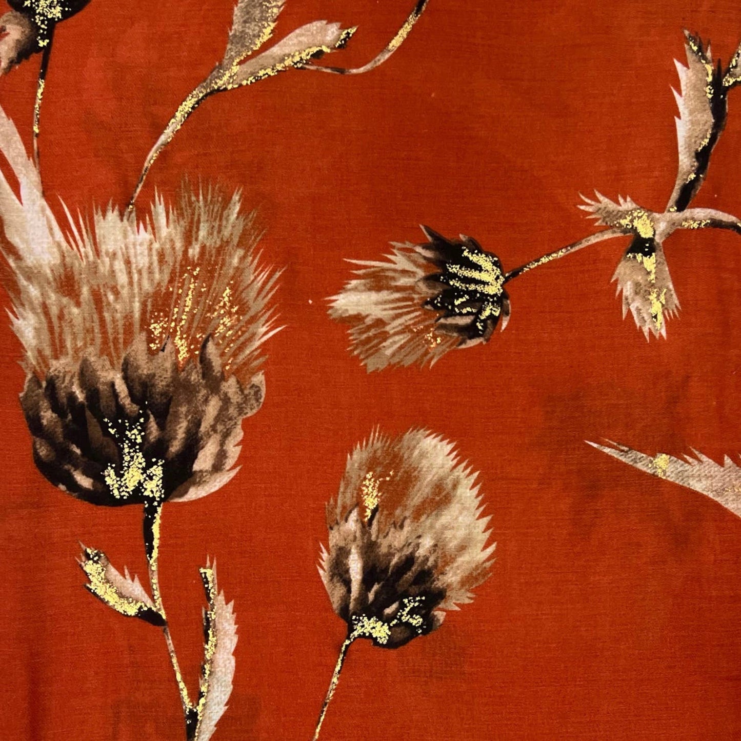 Orange thistle scarf