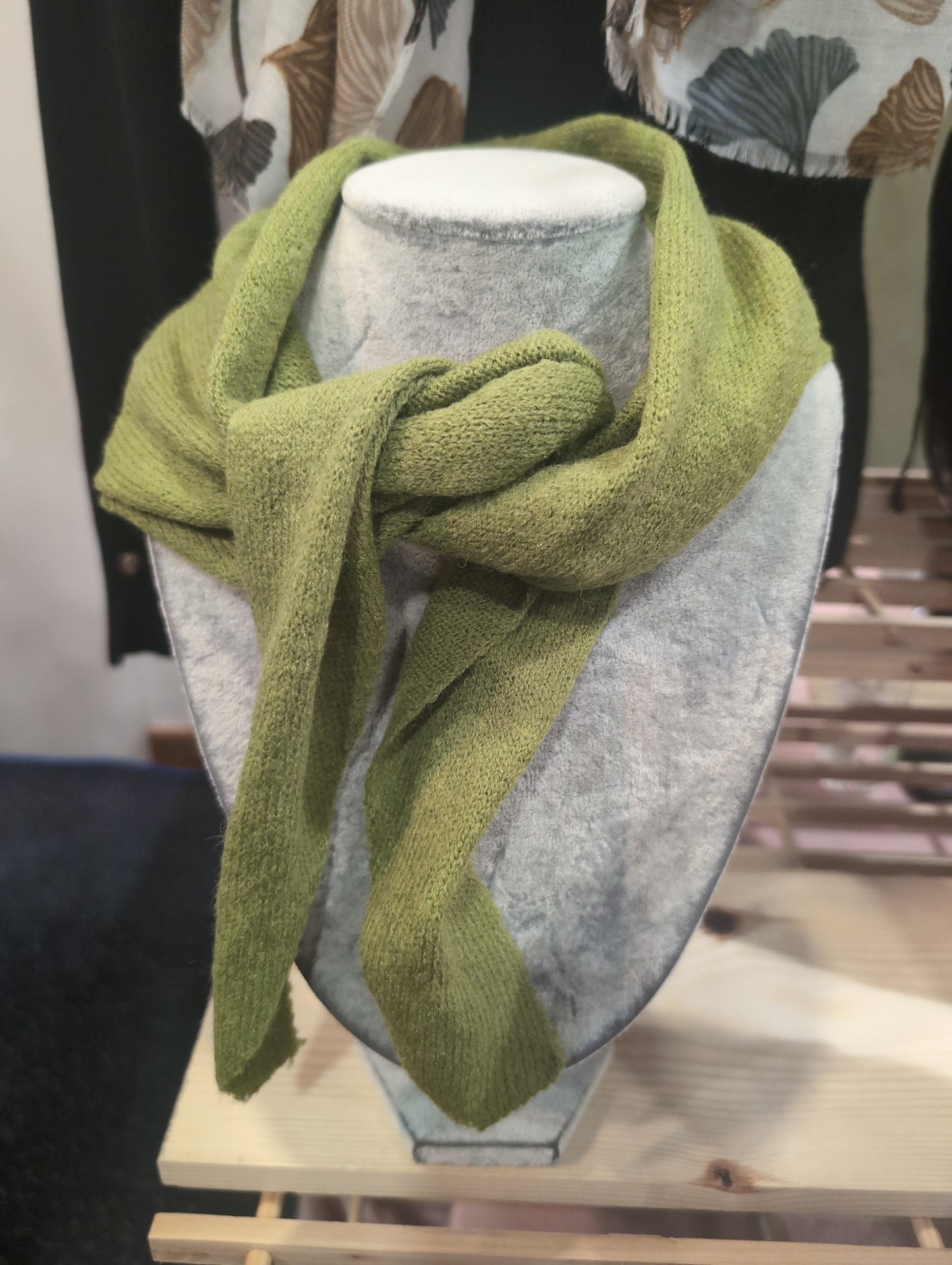 Green triangle scarf