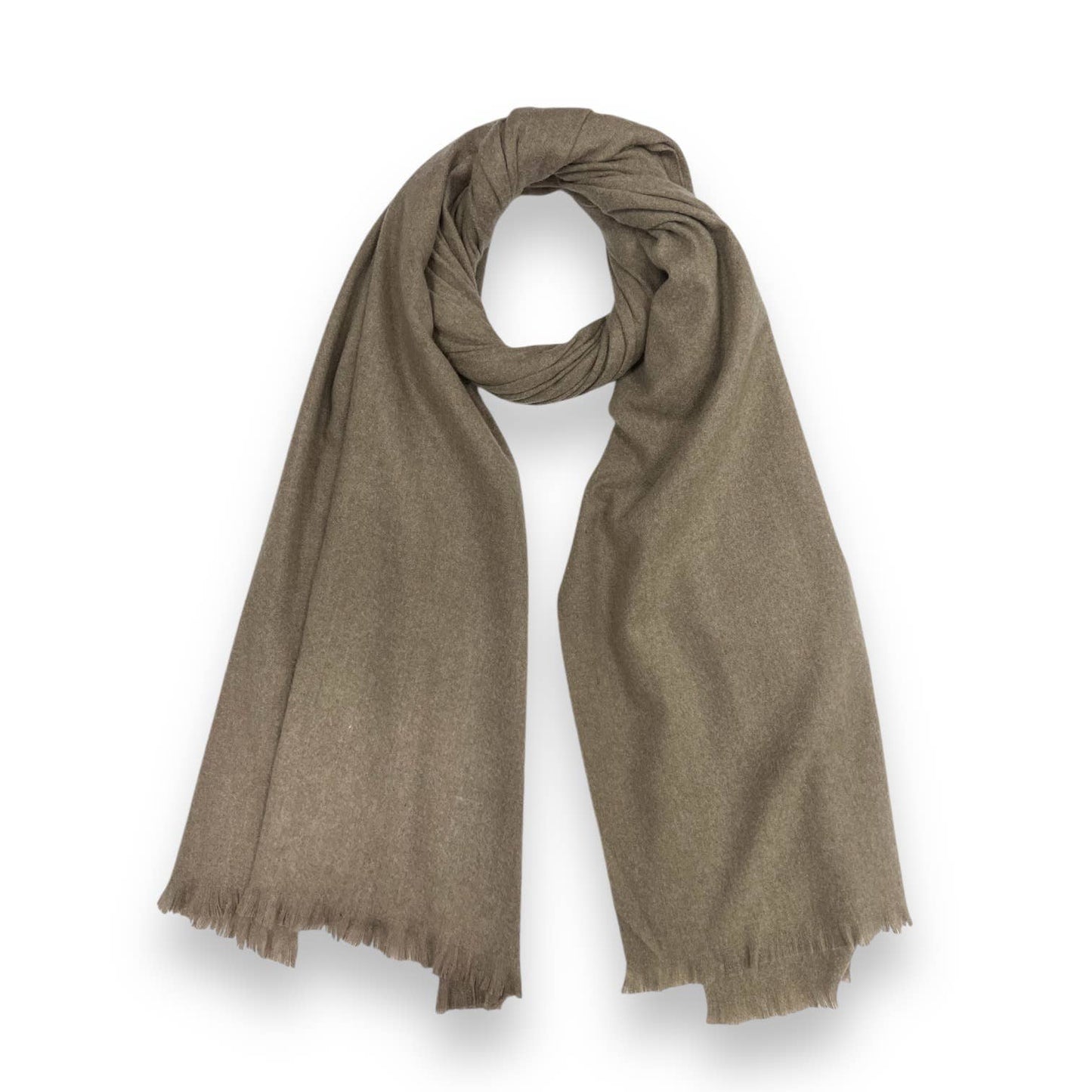 Blue plain wool mix scarf