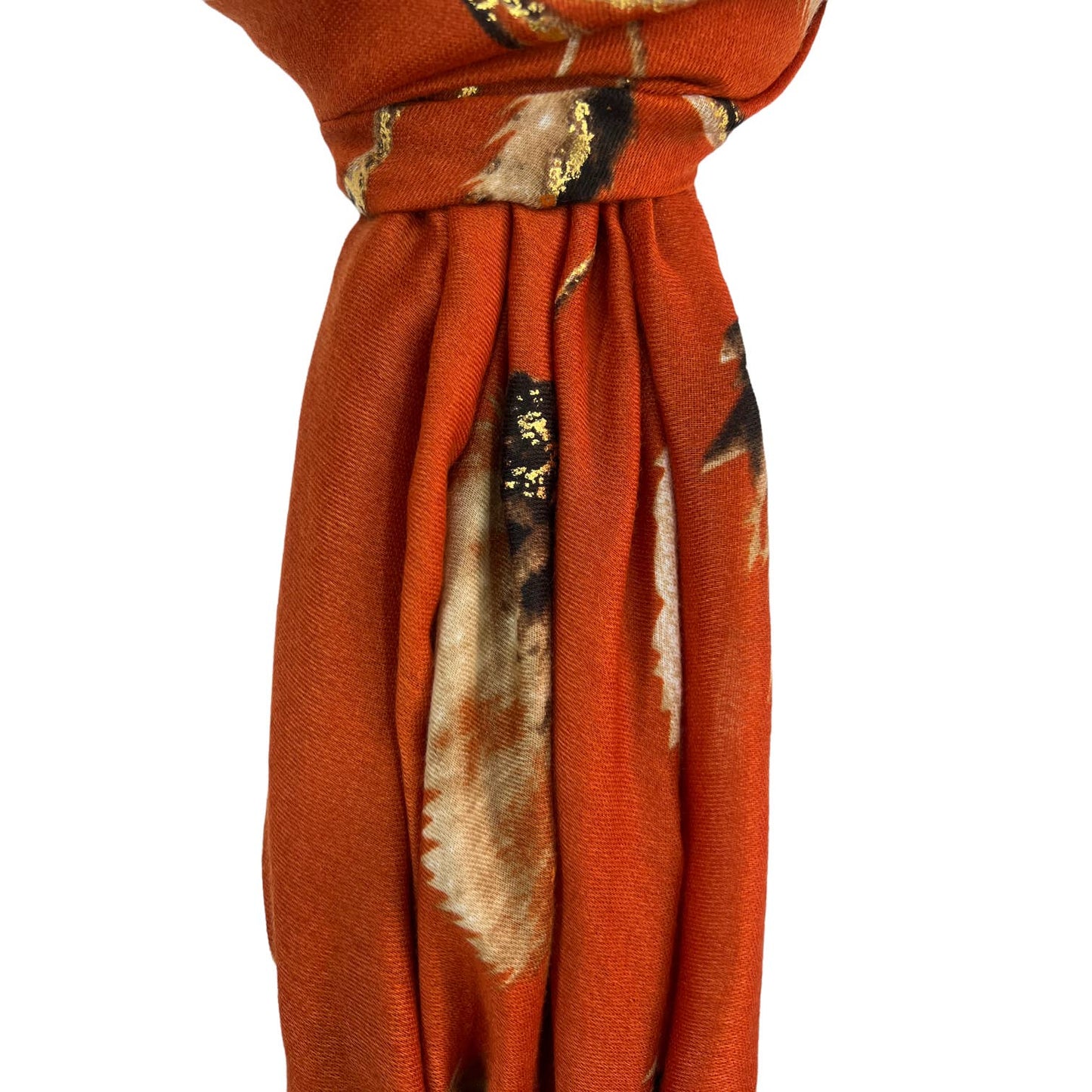 Orange thistle scarf