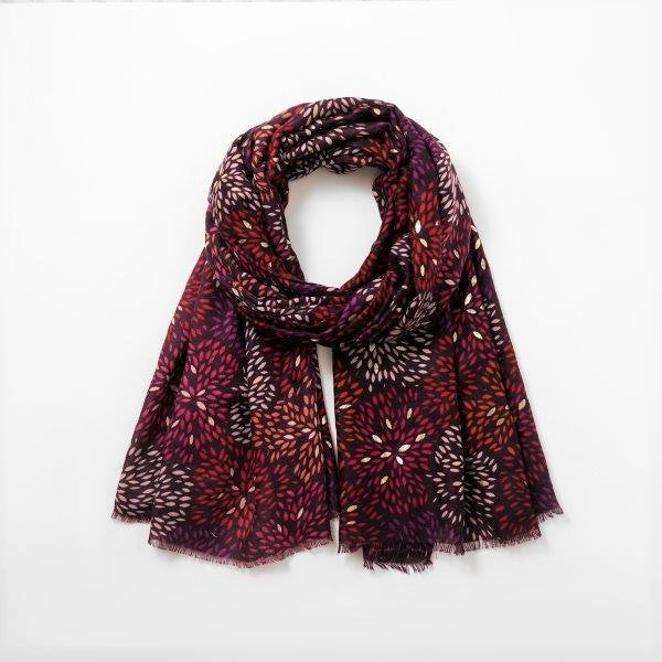 Fuchsia fireworks scarf