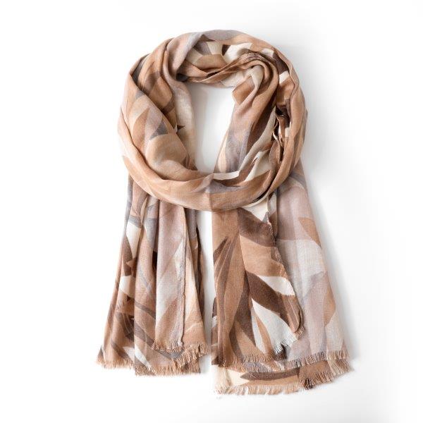 Beige tonal scarf