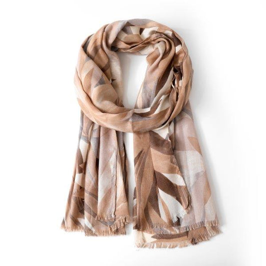 Beige tonal scarf