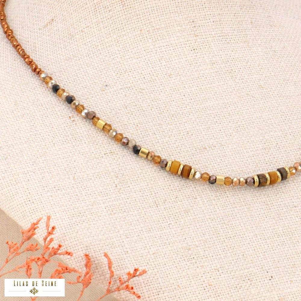 Stainless steel short dark green crystal stones necklace 0123539
