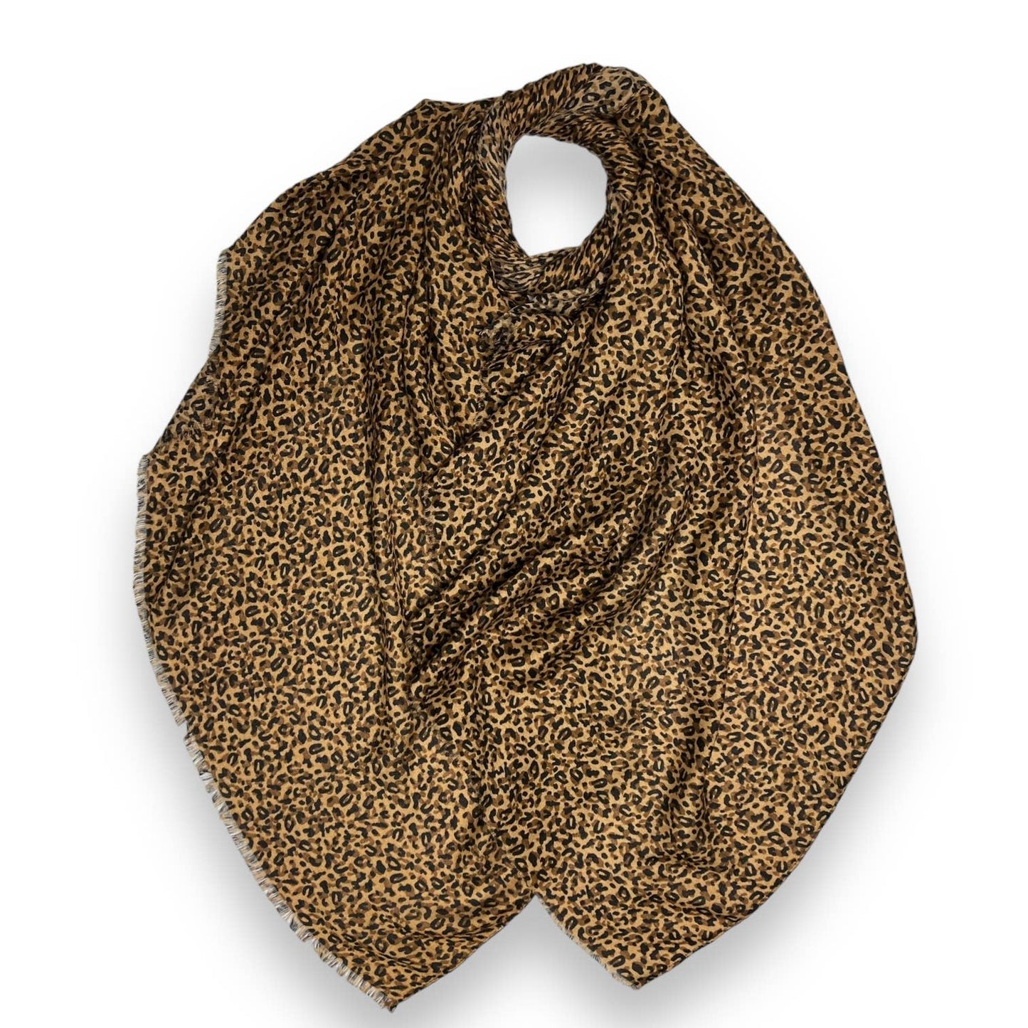 Beige cheetah print scarf