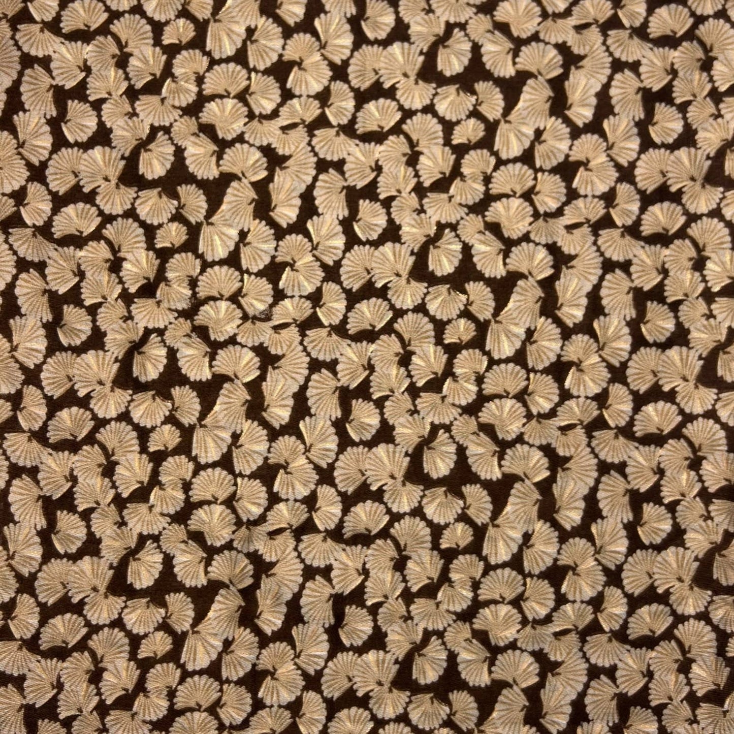 Beige mini shells print scarf