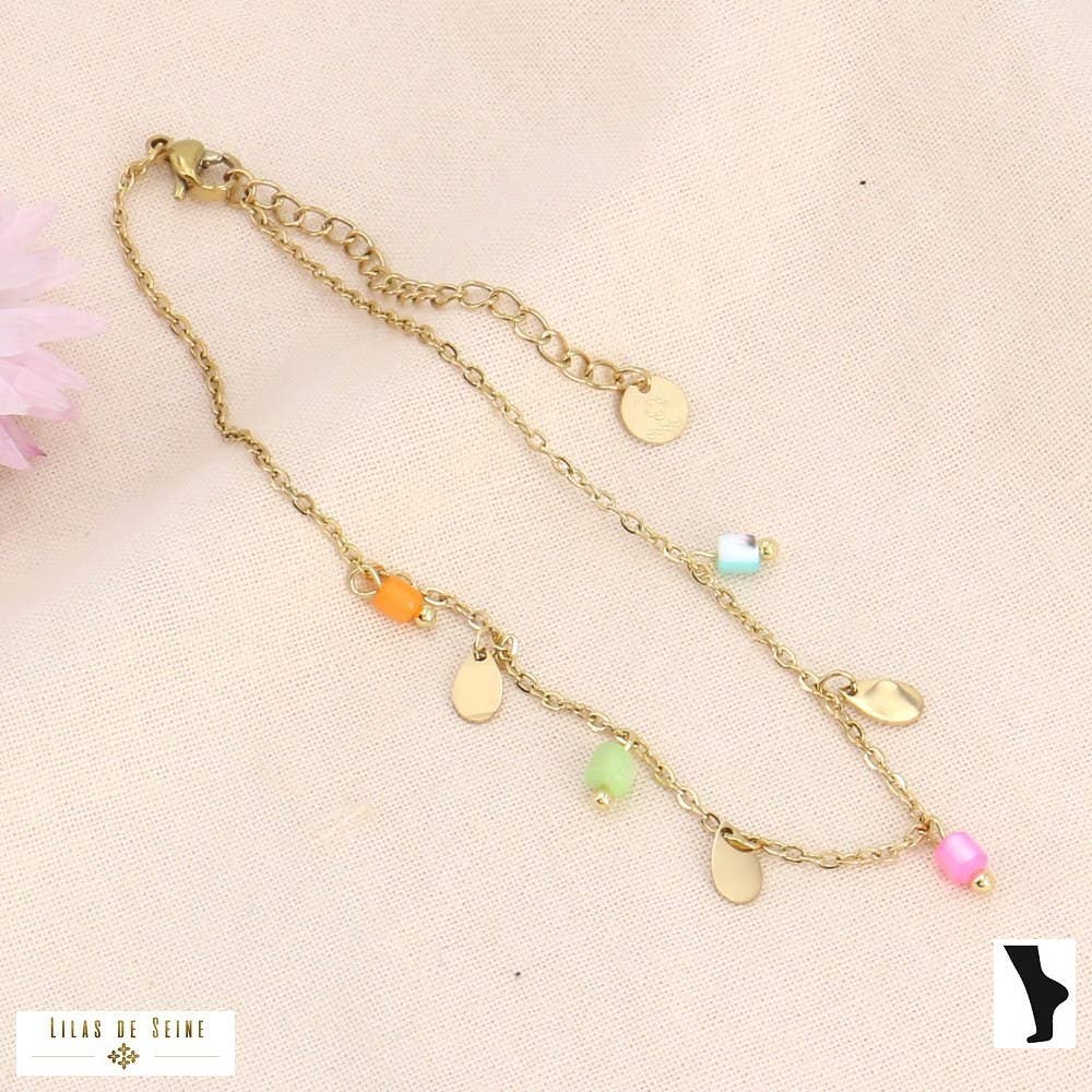 Ankle chain stainless steel multi 0223169