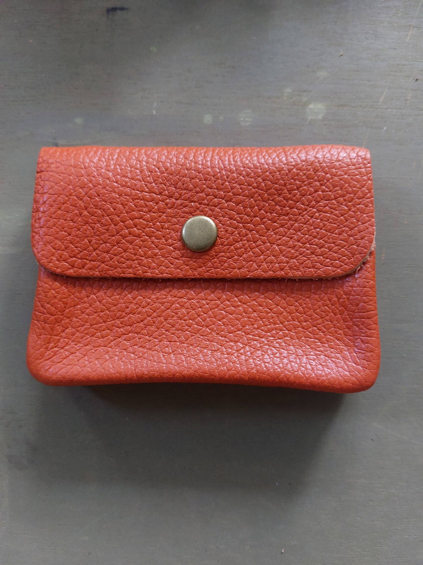 Leather purse- Dark Orange