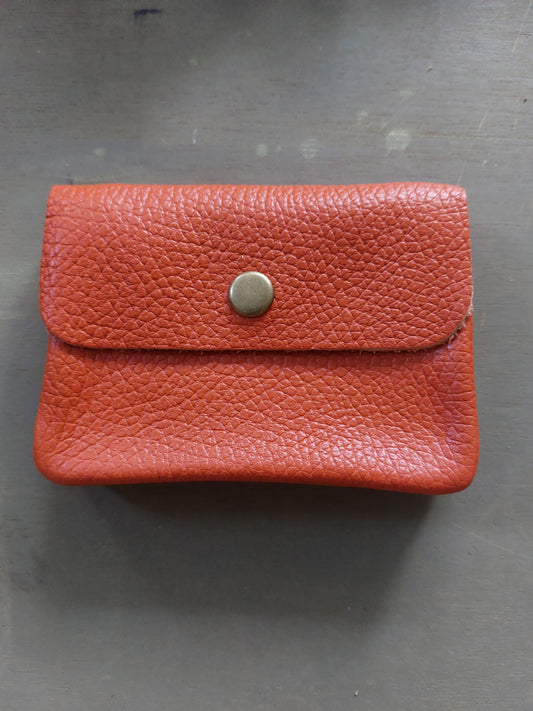 Leather purse- Dark Orange