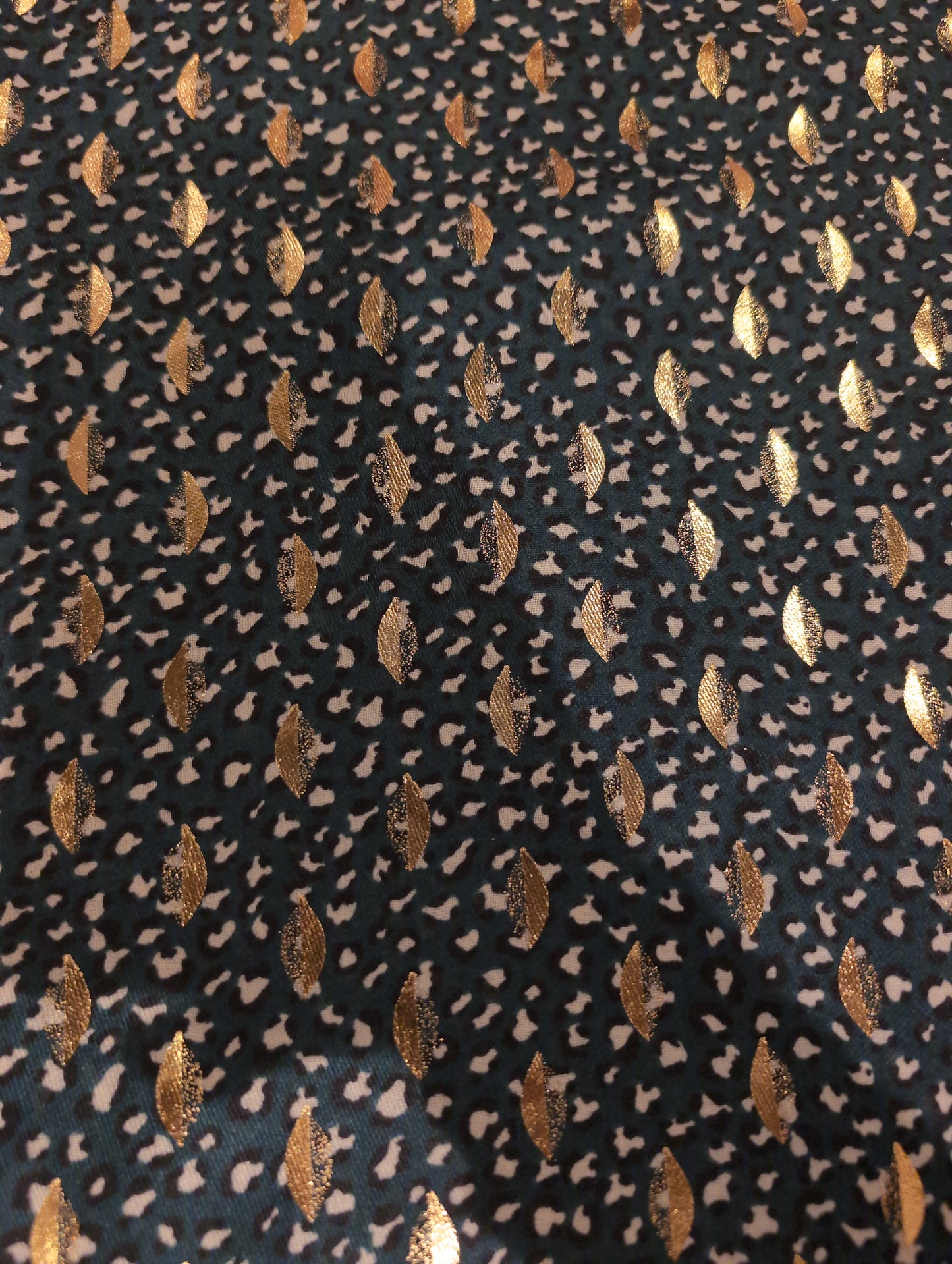 Teal leopard sparkle scarf