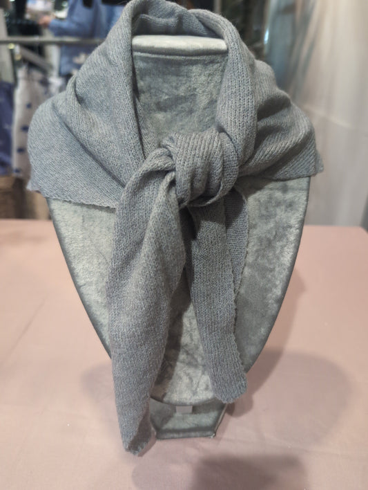 Grey triangle scarf