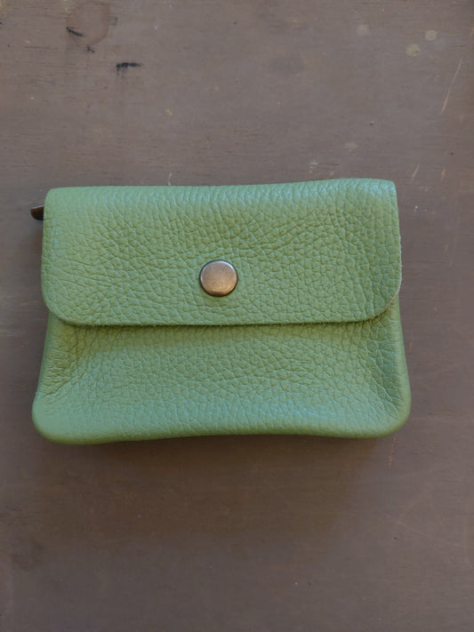 Leather purse  - Apple Green