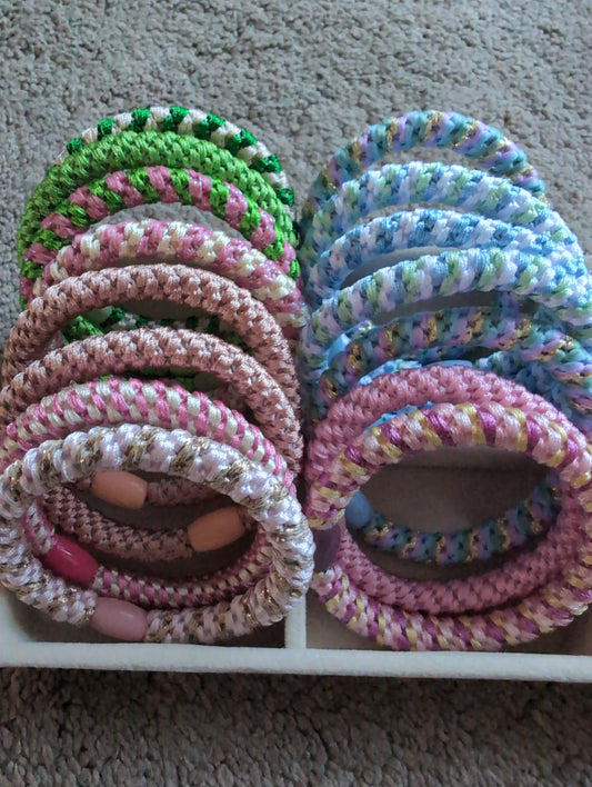 Coloured hairband bracelet