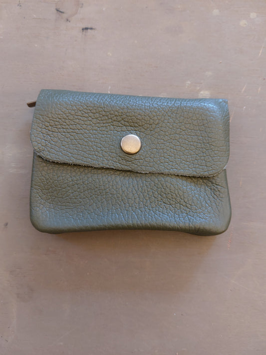 Leather purse  - Olive Green