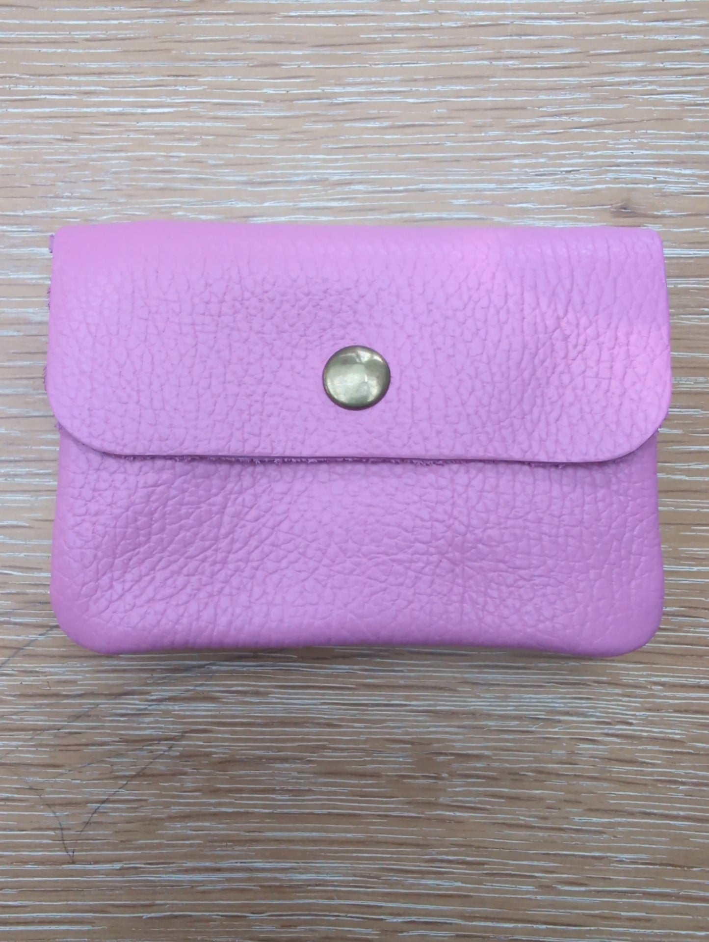 Leather purse  - Bright Pink