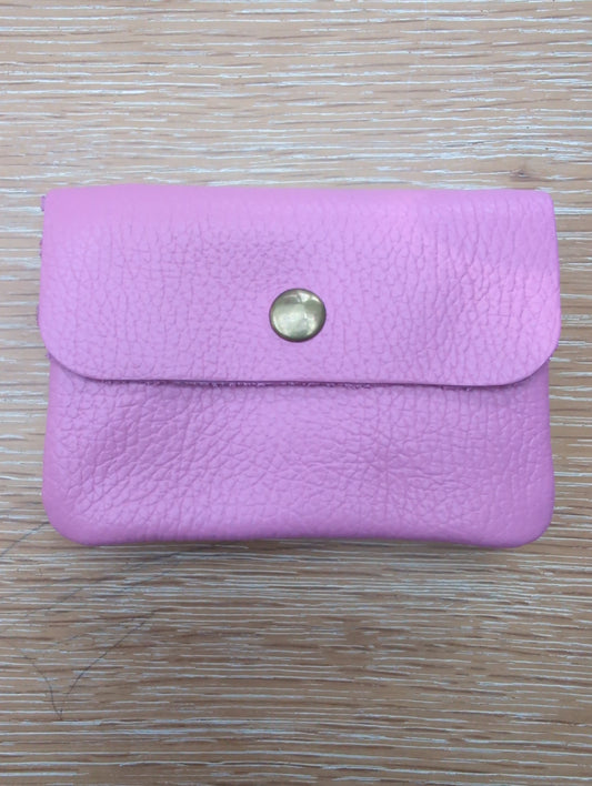 Leather purse  - Bright Pink