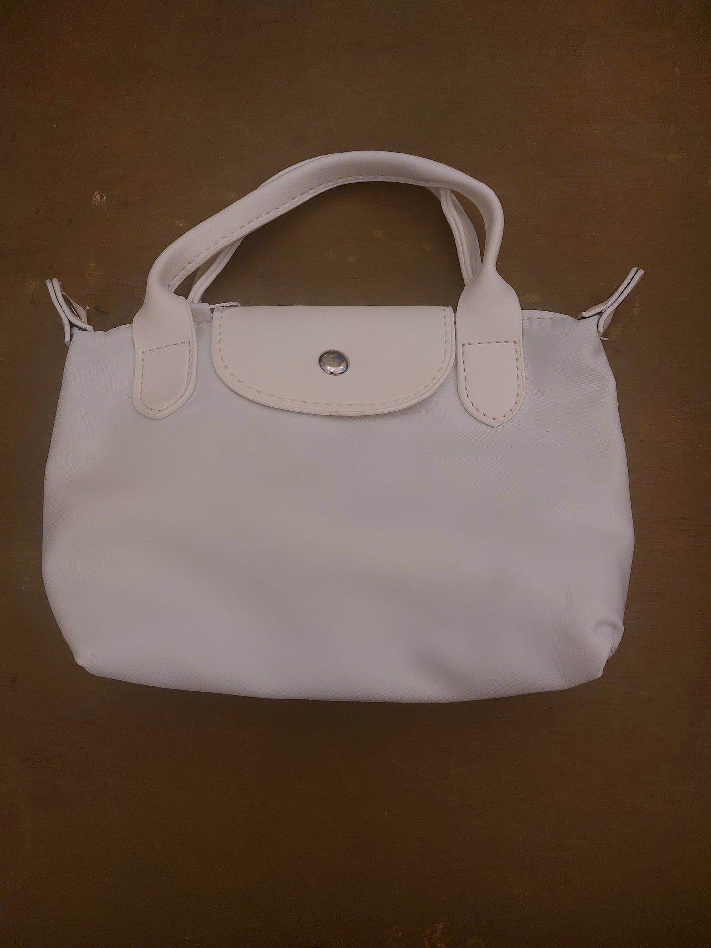 Nylon mini crossbody bag - White