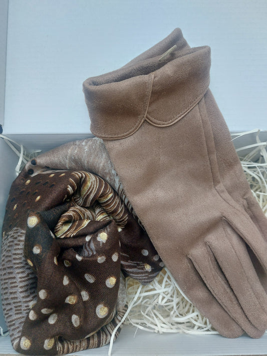 Gift Box - Signature Gloves - Brown Spot