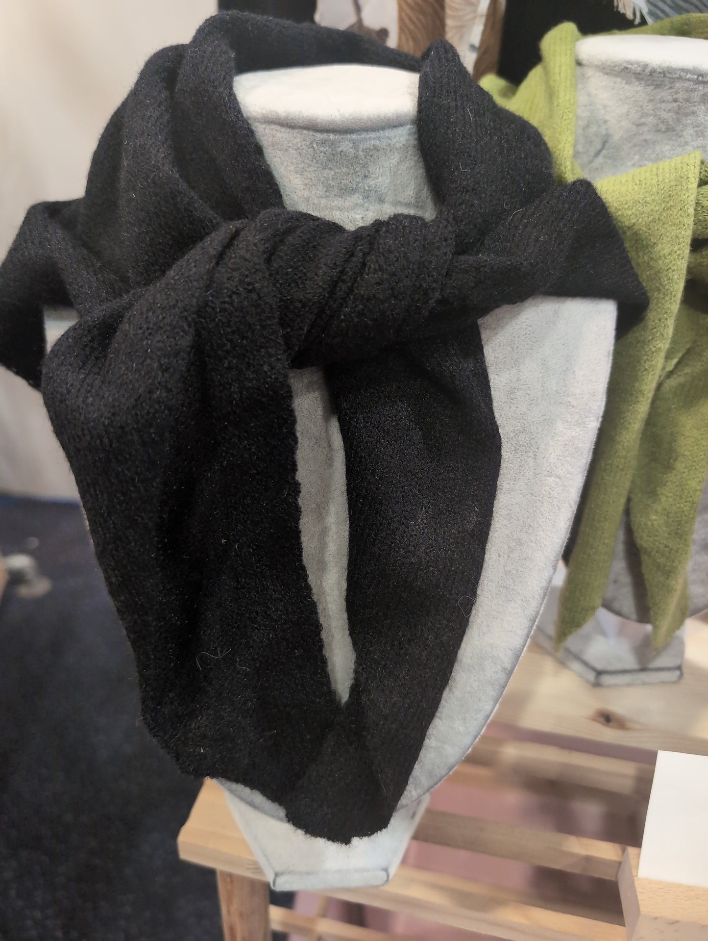 Black triangle scarf