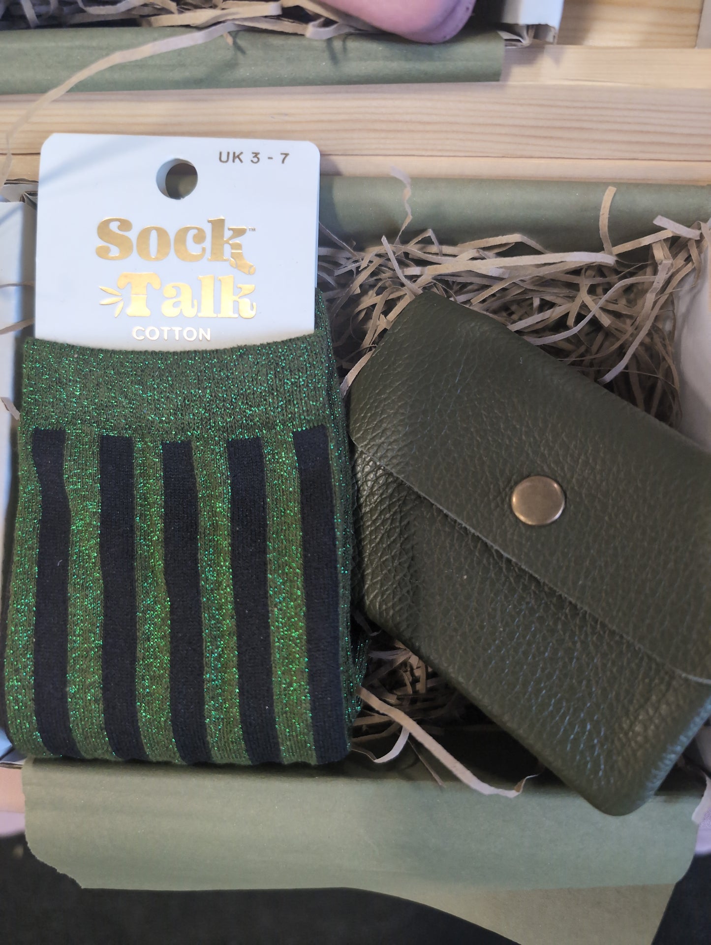 Gift Box - Sock & Purse - Green
