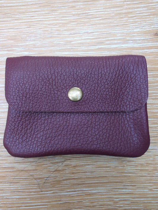 Leather purse  - Burgundy